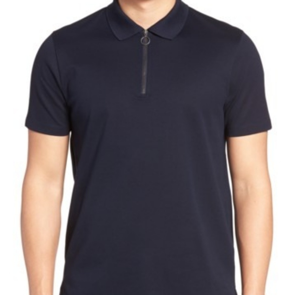 Vince 'Trim Fit Zip Polo' Men's large